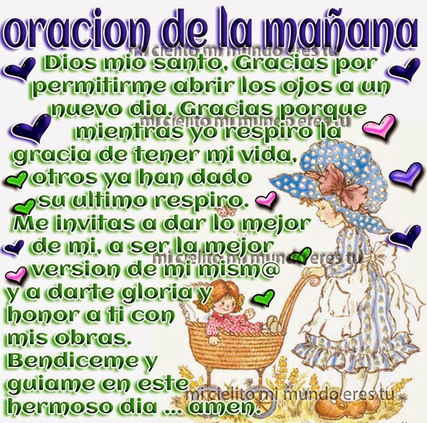 Oraciones dela mañana para niños - Imagui
